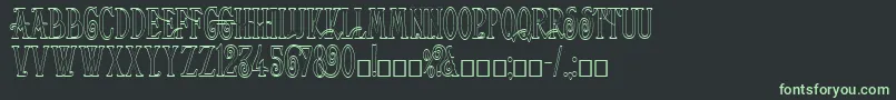 HelenaOutline Font – Green Fonts on Black Background