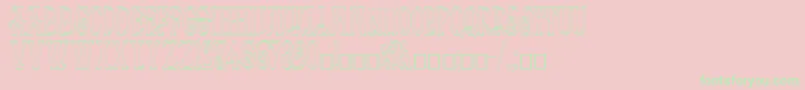 HelenaOutline Font – Green Fonts on Pink Background