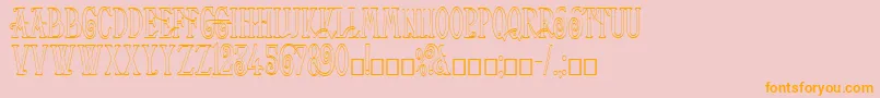 HelenaOutline Font – Orange Fonts on Pink Background