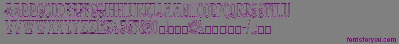 HelenaOutline-fontti – violetit fontit harmaalla taustalla