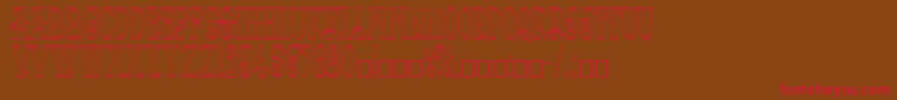 HelenaOutline Font – Red Fonts on Brown Background