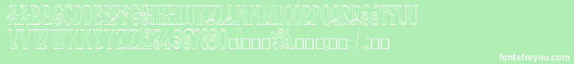 HelenaOutline Font – White Fonts on Green Background