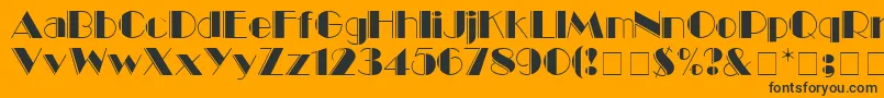 BlackTieEngravedDisplaySsi Font – Black Fonts on Orange Background