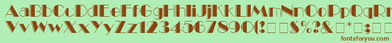 BlackTieEngravedDisplaySsi Font – Brown Fonts on Green Background