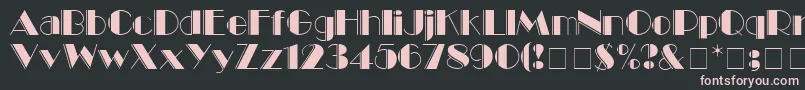 BlackTieEngravedDisplaySsi Font – Pink Fonts on Black Background