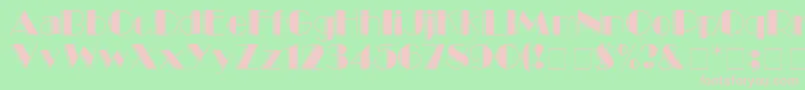 BlackTieEngravedDisplaySsi Font – Pink Fonts on Green Background