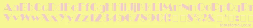 BlackTieEngravedDisplaySsi Font – Pink Fonts on Yellow Background