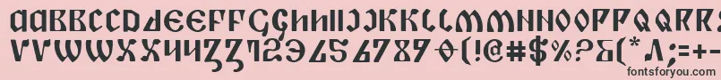 Piper-Schriftart – Schwarze Schriften auf rosa Hintergrund
