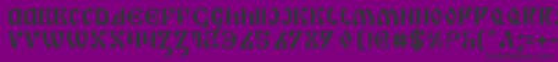 Piper Font – Black Fonts on Purple Background