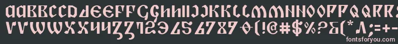 フォントPiper – 黒い背景にピンクのフォント