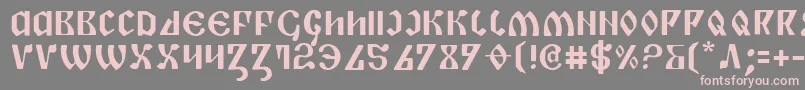 フォントPiper – 灰色の背景にピンクのフォント