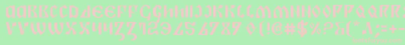 Piper Font – Pink Fonts on Green Background