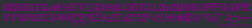 Шрифт Piper – фиолетовые шрифты на чёрном фоне