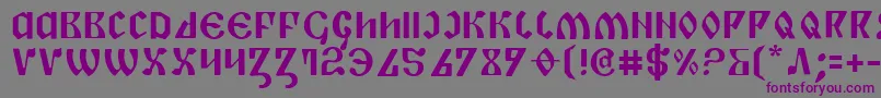 Piper-Schriftart – Violette Schriften auf grauem Hintergrund
