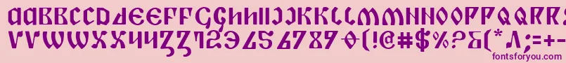フォントPiper – ピンクの背景に紫のフォント