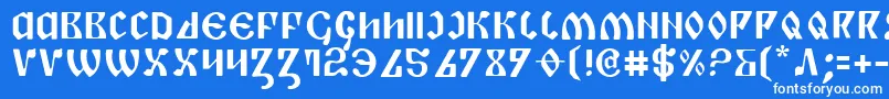 フォントPiper – 青い背景に白い文字