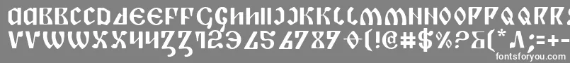 Шрифт Piper – белые шрифты на сером фоне