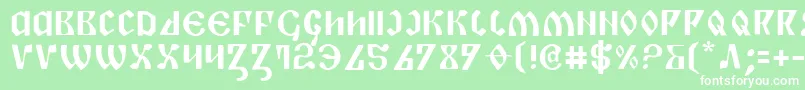 Piper-fontti – valkoiset fontit vihreällä taustalla