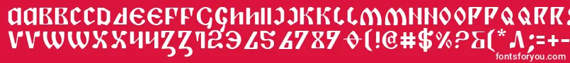 Шрифт Piper – белые шрифты на красном фоне