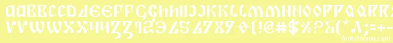 フォントPiper – 黄色い背景に白い文字