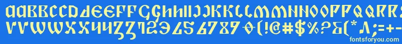 Шрифт Piper – жёлтые шрифты на синем фоне