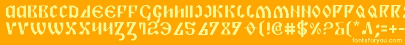 Piper Font – Yellow Fonts on Orange Background