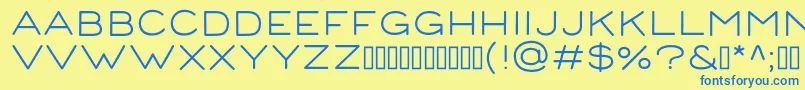 CorndemoRegular Font – Blue Fonts on Yellow Background