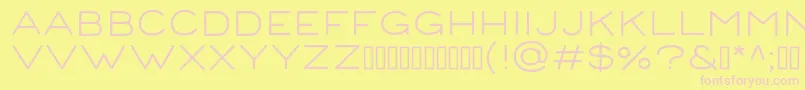 Fonte CorndemoRegular – fontes rosa em um fundo amarelo