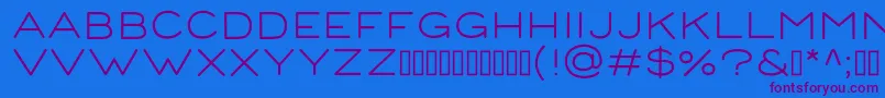 CorndemoRegular-Schriftart – Violette Schriften auf blauem Hintergrund