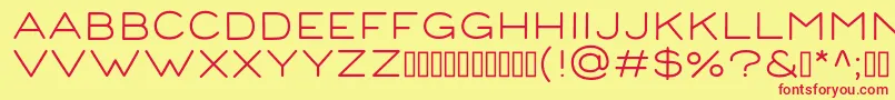 CorndemoRegular Font – Red Fonts on Yellow Background