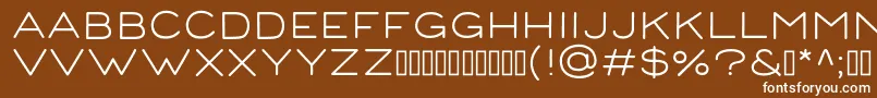 Fonte CorndemoRegular – fontes brancas em um fundo marrom