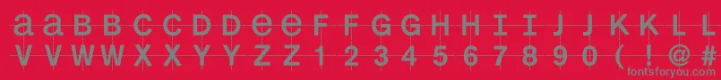 Kl1monocase Font – Gray Fonts on Red Background