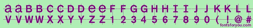 Kl1monocase Font – Purple Fonts on Green Background