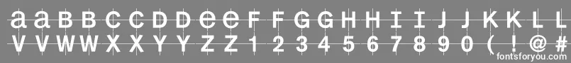 フォントKl1monocase – 灰色の背景に白い文字