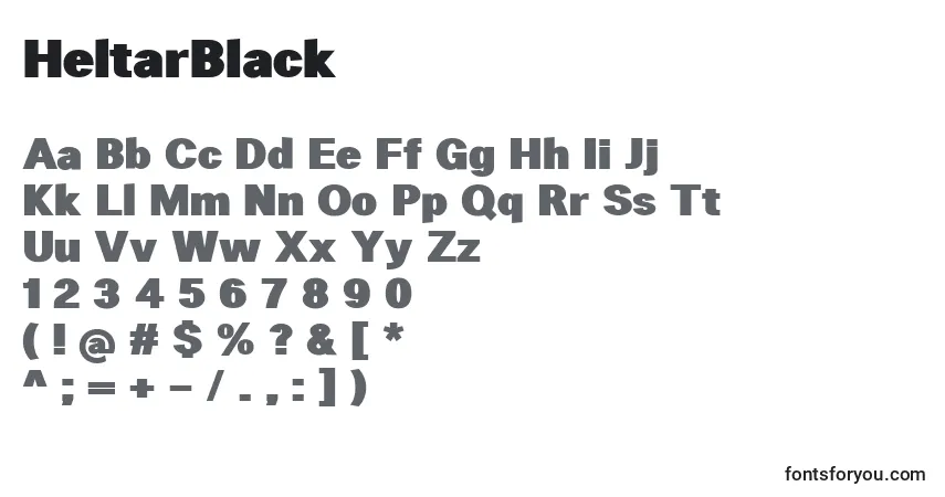 Шрифт HeltarBlack – алфавит, цифры, специальные символы