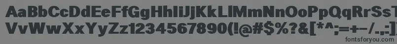 Czcionka HeltarBlack – czarne czcionki na szarym tle