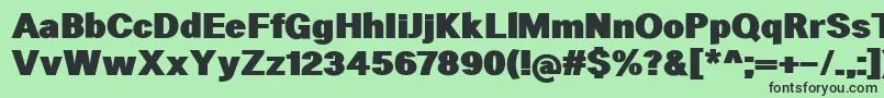 HeltarBlack Font – Black Fonts on Green Background