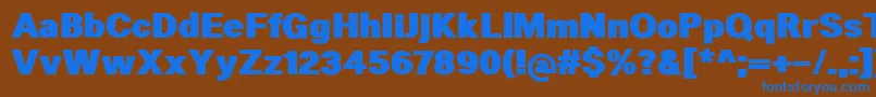 HeltarBlack Font – Blue Fonts on Brown Background