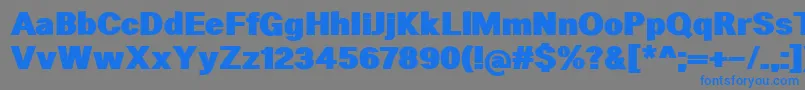 HeltarBlack Font – Blue Fonts on Gray Background