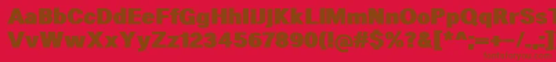 HeltarBlack Font – Brown Fonts on Red Background