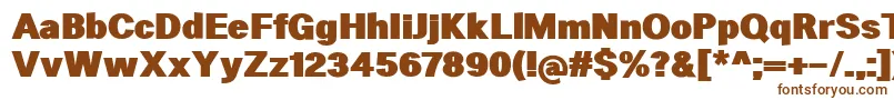 HeltarBlack Font – Brown Fonts on White Background