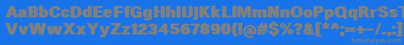 HeltarBlack Font – Gray Fonts on Blue Background