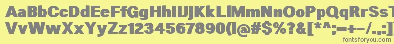 HeltarBlack Font – Gray Fonts on Yellow Background