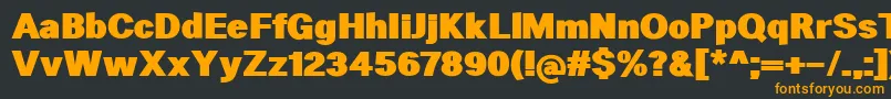 HeltarBlack Font – Orange Fonts on Black Background