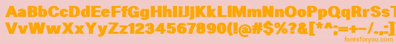 HeltarBlack Font – Orange Fonts on Pink Background
