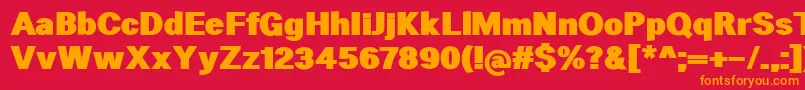 HeltarBlack Font – Orange Fonts on Red Background