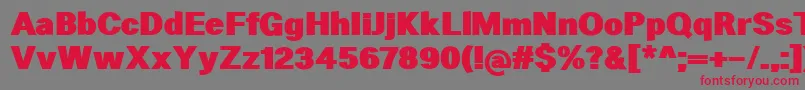 HeltarBlack Font – Red Fonts on Gray Background