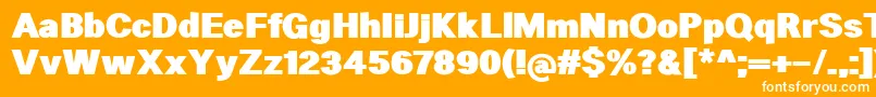 HeltarBlack Font – White Fonts on Orange Background