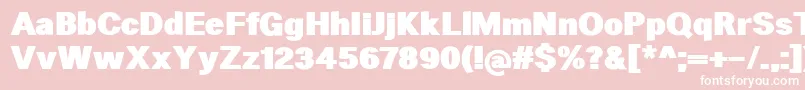 HeltarBlack Font – White Fonts on Pink Background