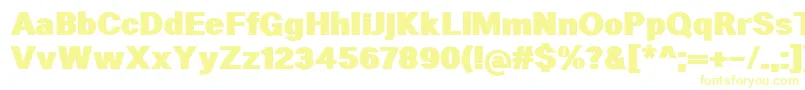 HeltarBlack Font – Yellow Fonts on White Background